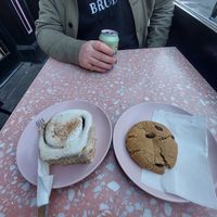 Cream cheese cinnamon roll, chocolate chip cookie at It's a Trap in Dublin