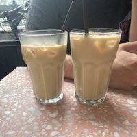 Latte + chai tea latte   at It's a Trap in Dublin