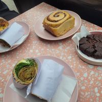 BBQ Wrap, Seitan/Pesto Wraps, Cinnamon Bun & Chocolate Cookie at It's a Trap in Dublin