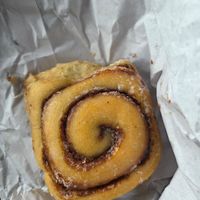 Fluffy cinnamon roll at It's a Trap in Dublin