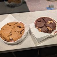 Vegan marshmallow and vegan brownie cookie. at It's a Trap in Dublin