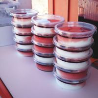 מלבי טבעוני מקרם קוקוס at  The Jihon Giant  - ענק הג'חנון in Kokhav Yair Tzur Yigal