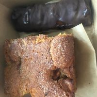 Apple cake and vegan snickers at Ethos Brothers in Brentwood