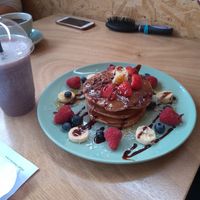 Wholemeal pancakes at Ethos Brothers in Brentwood