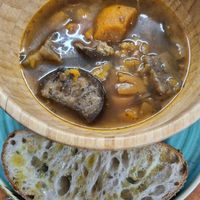 Stew of the day at Ethos Brothers in Brentwood