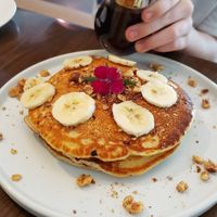 Banana nut pancakes at Salt & Pepper Cafe in Honolulu