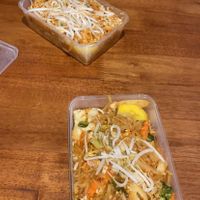 Vegan pad Thai (furthest away is a chicken one eww)  at Thai Siam in Kaikoura