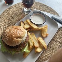 Vegan Burger  at Casa Rio in Cocles
