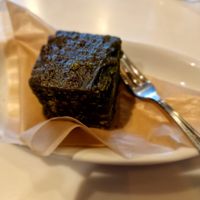 Matcha brownie at Optimus Cafe in Osaka