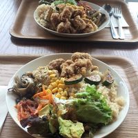 Karage bowl at Optimus Cafe in Osaka