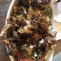 Vegan poutine! With quinoa and lentils   at Saha Eatery in Squamish