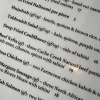 Vegan and gluten free options  at Saha Eatery in Squamish