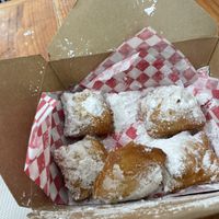 Beignets—taste like funnel cake!  at Brooklyn Cafe in Wilmington