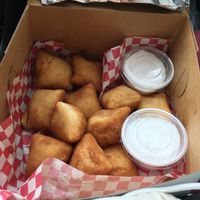 Vegan beignets (to go). at Brooklyn Cafe in Wilmington