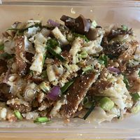 Spicy fishless salad  at So Vegan - Yaowarat​ in Bangkok