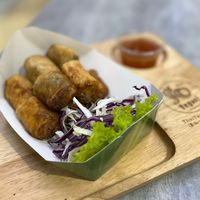 Fried Spring Rolls  at So Vegan - Yaowarat​ in Bangkok