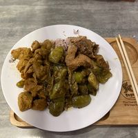 Rice with 3 toppings   at So Vegan - Yaowarat​ in Bangkok