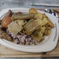 Purple rice with 3 buffet options 60 baht at So Vegan - Yaowarat​ in Bangkok