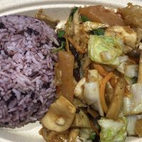 Rice with mixed veg and basil   at So Vegan - Yaowarat​ in Bangkok