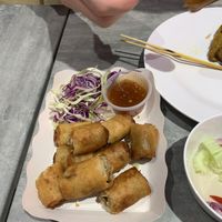 Delicious spring rolls  at So Vegan - Yaowarat​ in Bangkok