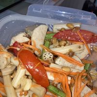 Lotus Stem & Vietnamese sausage salad  at So Vegan - Yaowarat​ in Bangkok