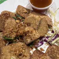 Fried tempeh  at So Vegan - Yaowarat​ in Bangkok
