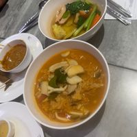 Yummy Tom yam  at So Vegan - Yaowarat​ in Bangkok