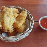 Fried mushrooms at Apsara in Koh Lanta