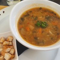 Minestrone at Casa del Popolo in Bellinzona