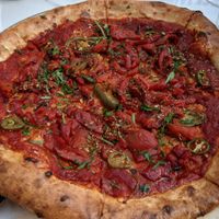 Piccante pizza at Rojano's in the Square in Padstow