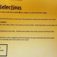 The vegan menu at Ando Loco in Koh Phangan