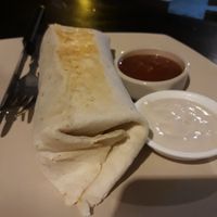 Burrito with salsa and cashew sour cream at Ando Loco in Koh Phangan