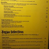 Vegan menu at Ando Loco in Koh Phangan