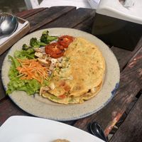 Omelette (made with chickpea flour) at Define Bakery and Eatery in Denpasar