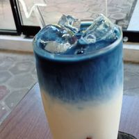 Iced Blue Vanilla Latte at Define Bakery and Eatery in Denpasar