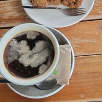 Vegan cake and coffee at Ver De in Puerto Princesa
