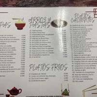 Menu  at El Chino Misterioso in Bilbao