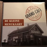 Menu at Café de Post in Midwoud