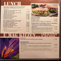 Lunch menu at Café de Post in Midwoud
