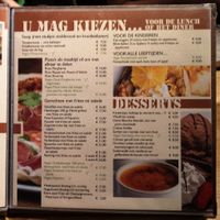 Menu at Café de Post in Midwoud