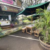 Seating area, roadside at Leahi Health in Koloa