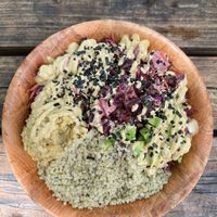 Beet Poke Bowl - so yummy! Very filling    at Leahi Health in Koloa