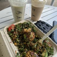 Lunch for two! 2 smoothies and a Baja bowl about $40 including tip. Very good!  at Leahi Health in Koloa