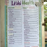 Menu, January 2020 at Leahi Health in Koloa