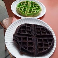 Green Pandan Waffle, Purple Ube Waffle at Bánhwich in Lincoln