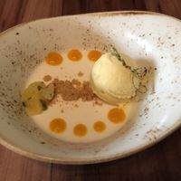 Vegan Lime Pana Cotta w/ Lime Mango Sorbet at Walt Disney World - Jungle Navigation Co Skipper Canteen in Lake Buena Vista