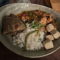 curry and pineapple tofu  at Walt Disney World - Jungle Navigation Co Skipper Canteen in Lake Buena Vista