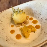 Lime Panna Cotta w/ Lime Mango Sorbet  at Walt Disney World - Jungle Navigation Co Skipper Canteen in Lake Buena Vista