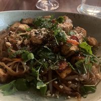 Noodles (sub shrimp with tofu and no eggs)  at Walt Disney World - Jungle Navigation Co Skipper Canteen in Lake Buena Vista