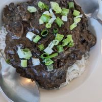 Mushroom Moco Loco burger at Far West Fungi in Santa Cruz
